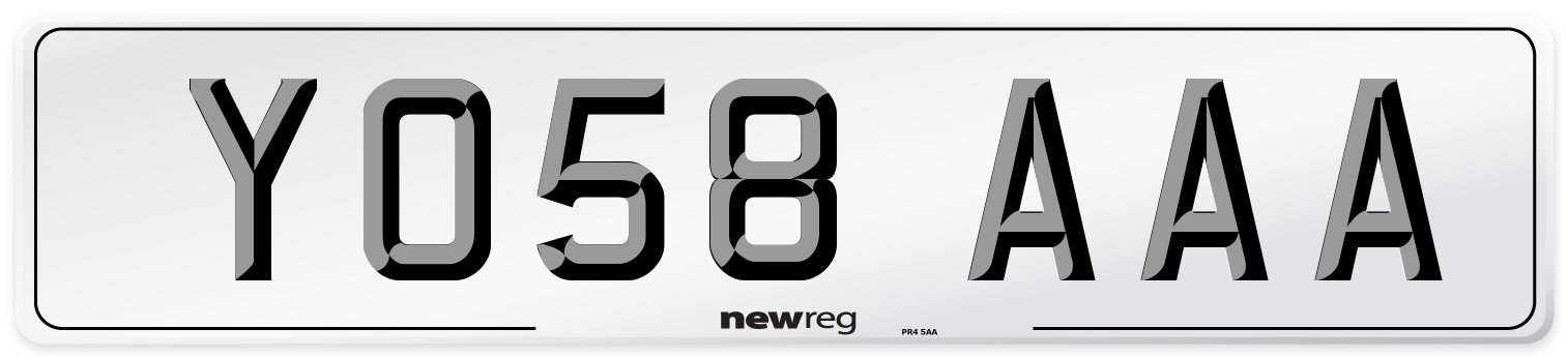 YO58 AAA Number Plate from New Reg